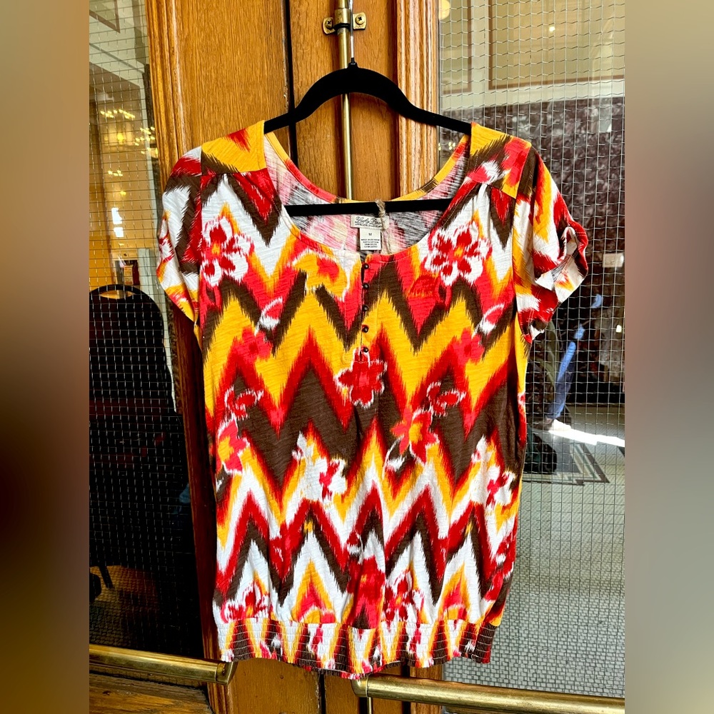 Lucky Brand 100% Cotton Top size M